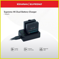 ✢ ▤ ▥  Supremo 4K Dual Battery Charger - Black