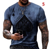 Men's Short Sleeve Shirt Summer Cool 3D Printed T-shirt Fashion Muscular Man Casual Shirt XS-6XL