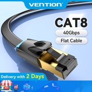 Vention CAT8 Flat Ethernet Cable High Speed 40Gbps 2000MHz SFTP Internet Network Flat LAN Cable RJ45