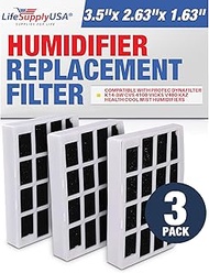 LifeSupplyUSA Humidifier Filter Replacement Air Cleaning Cartridge Compatible with Protec DynaFilter
