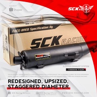 SCK RACING Y15/ LC135 4S 5S/ SYM /Benelli RFS150 SLEEPER STANDARD CUTTING EXHAUST ( 32MMx35MM )