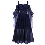 NBTX Store Plus Size Dress For Women Formal Wedding Dress For Ninang Sale Womne Plus Size Cold Shoulder Butterfly Sleeve Lace Up Halloween Dress Cotton Green
