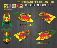 STIKER STRIPING DECAL KLX S LAMA GRAFIS REDBULL
