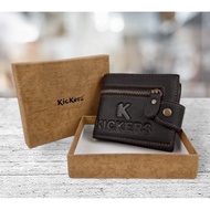 Kickers Wallet For Men Cowhide Leather Men Wallet Rfid Bifold Dompet Lelaki Money bag