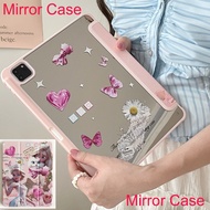 Mirror Case Casing Hard Acrylic Princess Butterfly Pattern Case Compatible with IPad Mini6 IPad5 6 7 8 9 10 Air3 Air4 Air5 10.9" Pro10.5 IPad10.2" Pro11 Pro12.9 2018 2020 2021 2022