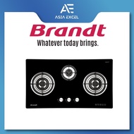 BRANDT TG2293BBL | TG2293BBP 86CM 3 BURNER GLASS BUILT-IN GAS HOB