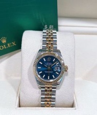👑🔥🔥Rolex Datejust 勞力士日誌型系列 179173 蓝面條刻 26mm表徑 間18k金 自動機械 單表 rolex/rolex submariner/rolex daytona/rol