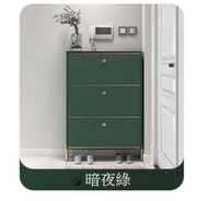 ONE - 歐式現代簡約超薄鞋櫃(暗夜綠色)長68cm*17cm*124cm
