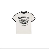 ÁO Thun Form Fit FFCLUB CAT CREW . Áo Baby Tee Phối Tay Sọc Chất Cotton Co Giãn