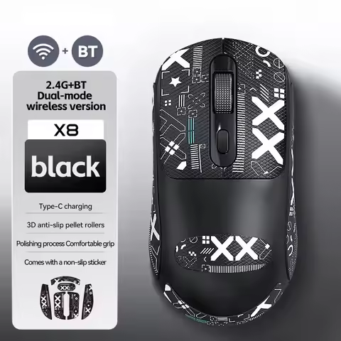 2026 Dual-Mode Connection X8 Wireless Gaming Mouse 500mAh TYPE-C Rechargeable Office Mouse Suitable 