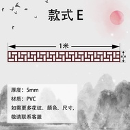 Hiasan Siling Berongga Kekisi Bunga PVC dengan Garisan Bercorak, Panel Ukiran Kayu Pepejal, Dinding 