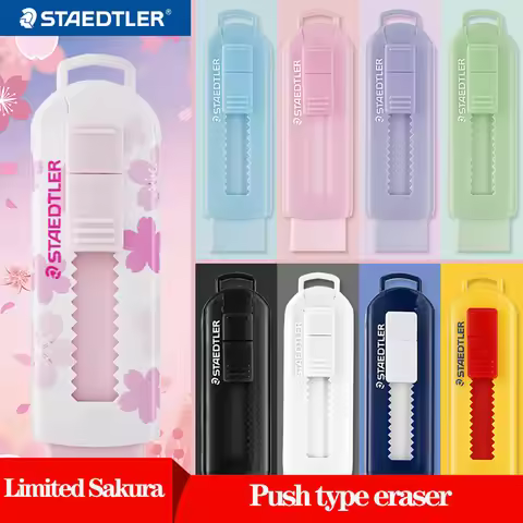 STAEDTLER Eraser 525 Telescopic Pushable Eraser Safety and Environmental Cherry Blossom Limited Edit