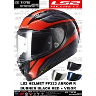 LS2 HELMET FULL FACE *FF323 ARROW REPLICA BURNER BLACK RED + VISOR ( XL - 2XL ) LAST STOCK OFFER PRO