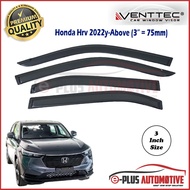 Venttec Premium Acrylic 3mm Door Visor (Made in Malaysia) 3/4' Compatible With Honda HRV 2022-2024