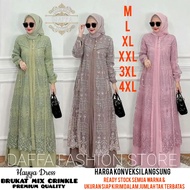 Hayya Dress New Brukat Muslim Gamis DRESS BRUKAT HAYYA DRESS LUXURY PARTY GAMIS CRINKLE MIX tulle