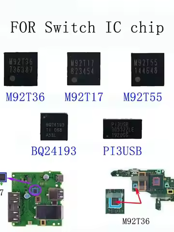 Cltgxdd 1piece FOR Switch Host Charging Management M92T36 M92T55 M92T17 PI3USB BQ24193 Power Control