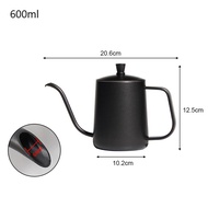 กาดริปกาแฟ ดริปกาแฟ  สีดำ 350ml/600ml กาดริป สแตนเลส Black Stainless Pour-Over Coffee Drip Pot XPH161