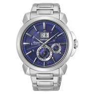 [Luxolite] Seiko Premier Kinetic Perpetual Men's Watch Blue Dial Stainless Steel Strap SNP161P1