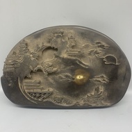 Antique Collection Famous Inkstone Inkstone Four Gem Carving Landscape Inkstone 26412LYJ