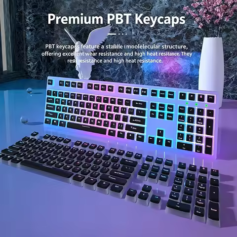 Pudding PBT Shine-Through Keycaps 138 Keys OEM Profile Set - for 100%/75%/65%/60% Mechanical Keyboar