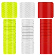 10Pcs Warning Reflective Stickers Safety Reflective Sticker Night Visibility Waterproof Reflector Sticker Dot Reflective Tape Sticker for Car, Bicycles, Motorcycles, (Square)
