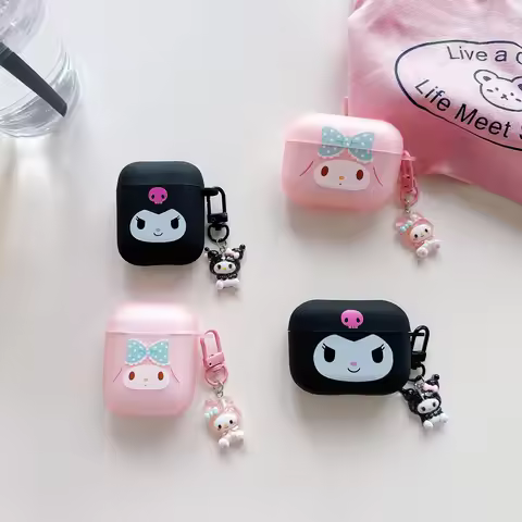 Cute Earphone Case for AirPods 4 1 2 3 Pro 2021 Cute Sanrio Hello Kitty Wireless Bluetooth Headset F