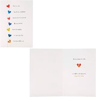 Sanrio BD222-3 SANRIO 611786 Birthday Card, Colorful Hearts Greeting Card, International Shipping Av