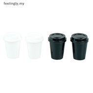 [T&B] 2Pcs 1:12 Dollhouse miniature coffee empty cup model simulation drink cup toys {my}