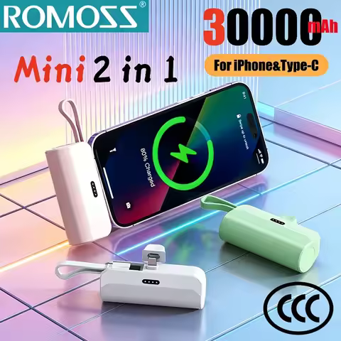 ROMOSS Mini 300000mAh Power Bank Large Capacity Super Fast Charging Portable External Battery Powerb