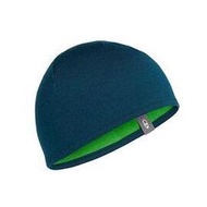 紐西蘭 Icebreaker 頂極美麗諾羊毛 兒童雙面保暖帽 羊毛帽-藍/綠 IBMD01-H22 