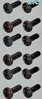 HJCYANG 12 pcs Black License Plate Screws for Audi and VW, Phillips Machine Pan Head 18-8, Stainless Steel, M6-1.0 x 10 mm Bolt