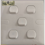 TBC 5GANG 1WAY SWITCH