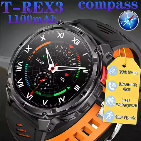 New T-Rex3 Ultra 1100mAh Battery Smart Watch GPS Track Compass IP68 Waterproof Sports tracker Outdoo