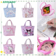 AVOCAYY Kuromi Lunch Bag, Portable Tote Food Bags Fridge Thermal Bags, Cartoon Student Lunch Box Bag Thermal Insulated Food Small Cooler Bag