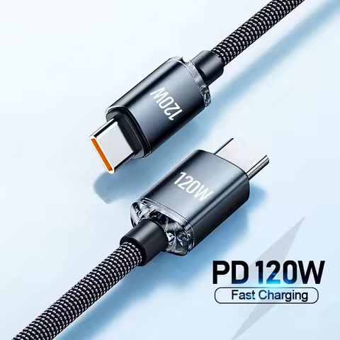 Type C To USB-C and Type C To Type C 120W Universal Phone Fast Charger Data Cable PD Quick Charging