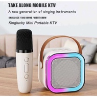 Mini 2Mic Karaoke Bluetooth Speaker 1 Set Portable Speaker