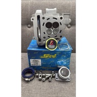 🔥SWIPOH OVER CNC LC135 / Y15 ZR HEAD SUPERHEAD 19/22 20/23 22/25 25/28 WITH VALVE / ROCKER ARM AND I