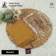TERBARU!! Jilbab Polos Voal Aura Crystal Umama Pouch Metal Logo UM Crystal Kerudung Mewah Murah Sera
