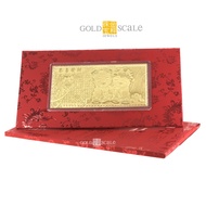 Gold Scale Jewels 999 Pure Gold 恭喜发财 Prosperity Gold Note