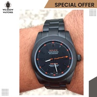 👉🏻 Latest Collection 👈🏻 Stainless Steel Milgauss Bamford "Blacked Out" Green Automatic Wristwatch