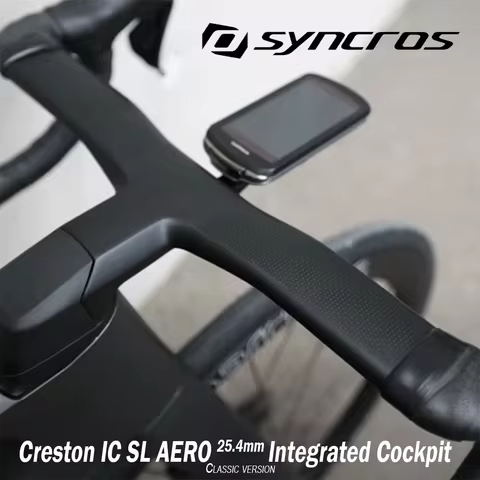 Syncros Premium Creston IC SL AERO 25.4mm Integrated Cockpit Road Bike Handlebar Black Fully Integra