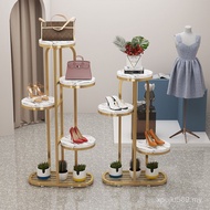 Golden Display Rack Window Floor-standing Shoe Rack Display Iron Shoe Store Clothing Store Flower Ra