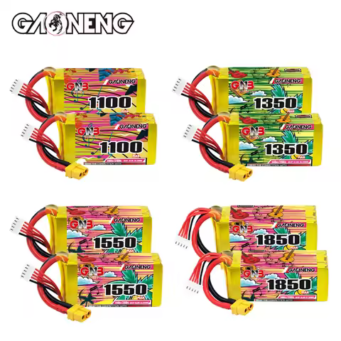 GNB 2S 3S 4S 6S 1100mAh 1100/1350/1550/1850mAh 140C With XT60 for FPV Quadcopter Helicopter Airplane