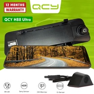 QCY H88 Ultra 9.88 inch Front 4K Rear 2K Mirror Dash Camera IPS Screen HDR Night Vision G-Sensor etc