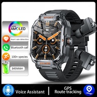 GT55 Smart Watch 2 in 1 TWS Wireless Headphone Local Music Call Men SmartWatch Heart Rate IP68 Waterproof Sports Watch For IOS