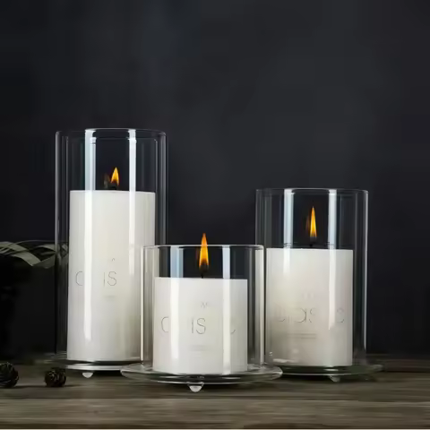 Hurricane Candle Holder - Glass Cylinder Open Both Ends, Open Ended Hurricane, Glass Lamp Shade Repl