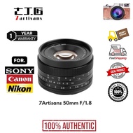 7artisans 50mm F/1.8  Sony E-Mount/Canon EOS-M Mount/Fujifilm FX mount