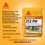 Sika Grout 212 25KG High Strength, Shrinkage Compensated, Cementitious SikaGrout Construction