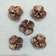 Cooper Sequin Flower Beads
