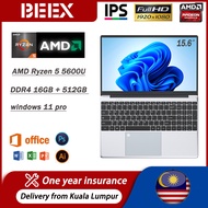 BEEX Gaming Laptop AMD Ryzen R5 5600U DDR4 16GB RAM 512GB 512GB SSD Windows 11 Computer AMD Ryzen R3 15.6" Designer Laptops